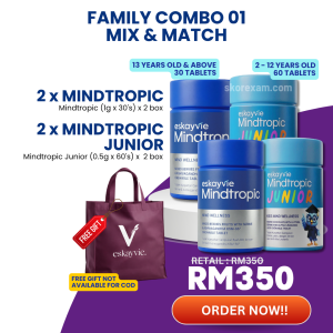 Mindtropic 2 Botol + Mindtropic Junior 2 Botol